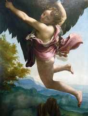 Correggio, Rape (abduction) of Ganymede, detail of Ganymede