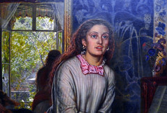 William Holman Hunt, The Awakening Conscience, detail of Woman and Mirror
