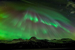 Aurora borealis in Faskrudsfjordur