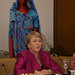 UN Women Executive Director Michelle Bachelet briefs members of the press in new New Delhi on her first official visit to India as head of the agency