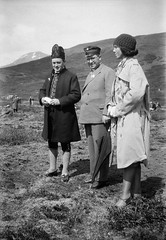 Three persons at Armansfell, Thingvellir, Iceland