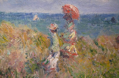 Monet, Cliff Walk at Pourville, with detail of women