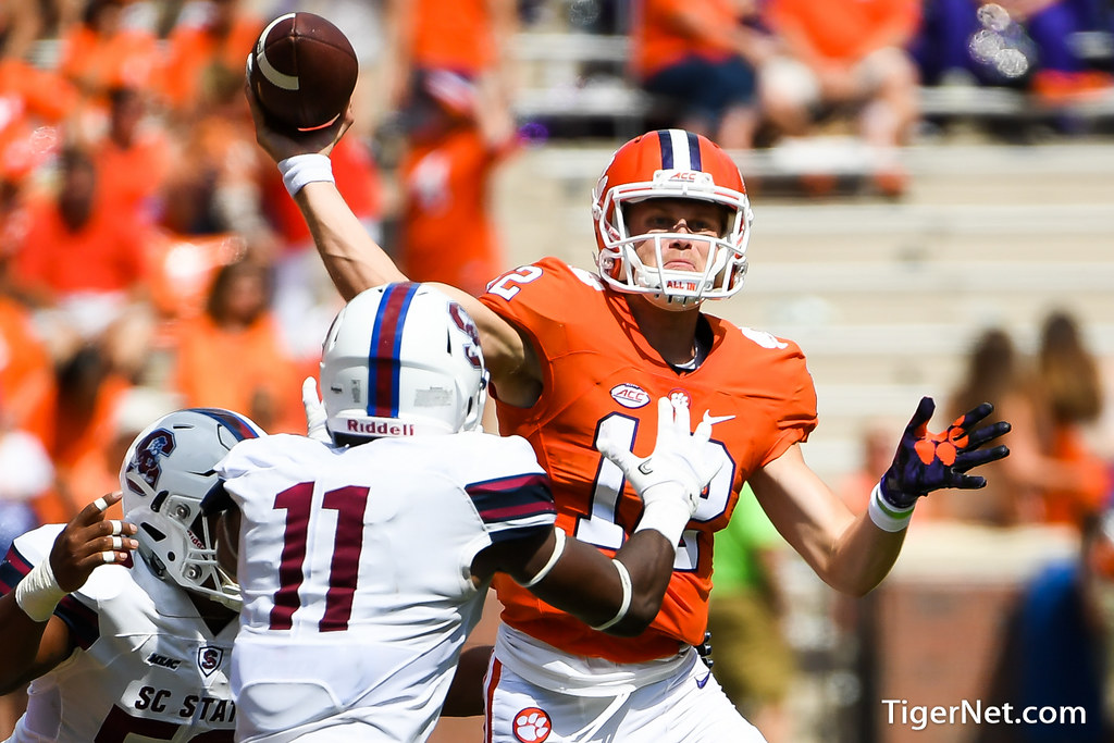 Clemson Football Photo of Nick Schuessler and SC State