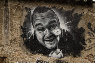 Kim Dotcom, painted portrait by Cart'1 @ Abode of Chaos DDC_7614