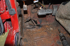 S code 1969 Mustang Mach 1 390 4 speed Fastback Floor Repair • <a style="font-size:0.8em;" href="http://www.flickr.com/photos/85572005@N00/8150734531/" target="_blank">View on Flickr</a>