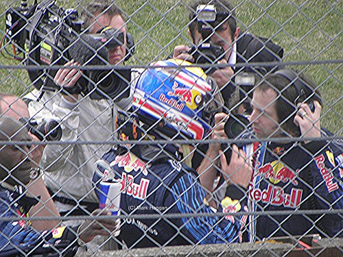 Mark Webber prepares for the 2009 British Grand Prix