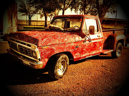 Old Red Pickup - Adrian, Texas • <a style="font-size:0.8em;" href="http://www.flickr.com/photos/20810644@N05/8142754789/" target="_blank">View on Flickr</a>