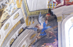 Pozzo, Glorification of Saint Ignatius, detail with angel in blue