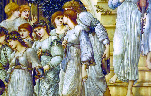 Burne-Jones, The Golden Stairs, detail with women below
