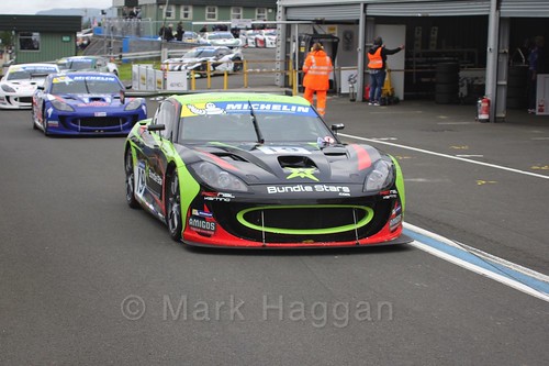 Tom Wrigley in the Ginetta GT4 Supercup at the BTCC Knockhill Weekend 2016