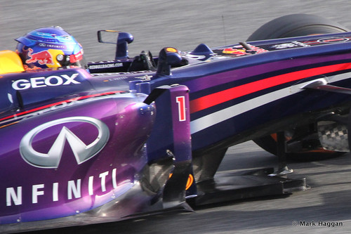 Sebastian Vettel in his Red Bull at Formula One Winter Testing, 3rd March 2013