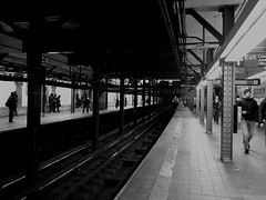 Borough Hall Subway B&W • <a style="font-size:0.8em;" href="http://www.flickr.com/photos/59137086@N08/8520732810/" target="_blank">View on Flickr</a>