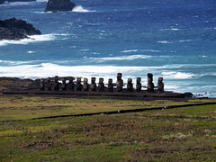 Moai Statues at Rano Raraku - Easter Island - Rapa Nui - Isla de Pascua