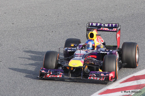 Sebastian Vettel in his Red Bull at Formula One Winter Testing, 3rd March 2013