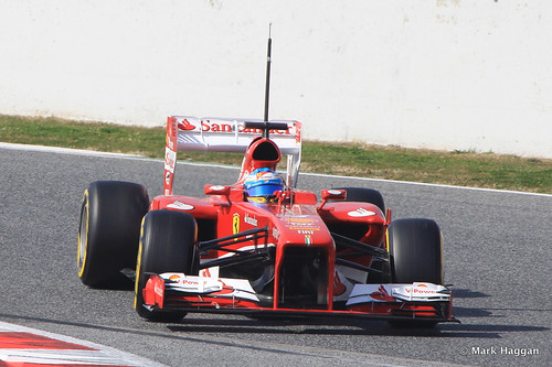 Fernando Alonso in his Ferrari in Formula One Winter Testing, March 2013
