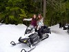 ampers Bianca and Sabrina on the snowmobile trip