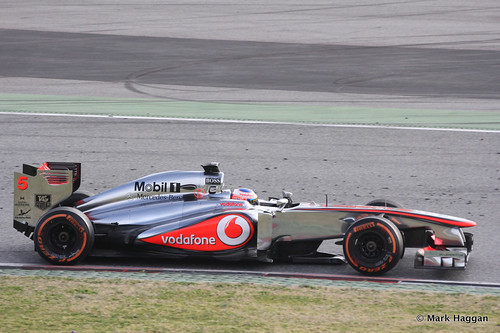 Jenson Button in his McLaren in Formula One Winter Testing, 3rd March 2013