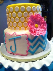 chevron and flower cake • <a style="font-size:0.8em;" href="http://www.flickr.com/photos/60584691@N02/8547832334/" target="_blank">View on Flickr</a>