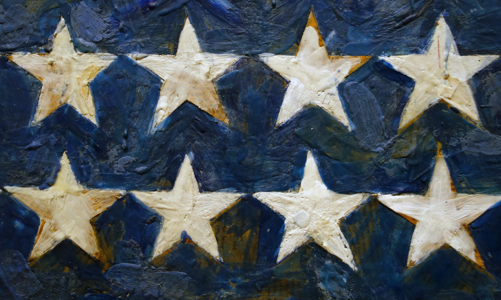 Jasper Johns, Flag, detalle con 8 estrellas