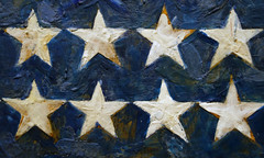Jasper Johns, Flag, detail with 8 stars