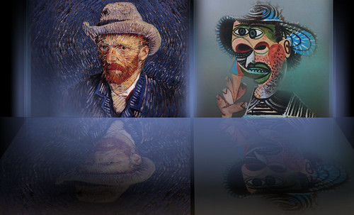 Autoretratos, introspecciones de Vincent van Gogh (1887), contrastaciones de Pablo Picasso (1938). • <a style="font-size:0.8em;" href="http://www.flickr.com/photos/30735181@N00/8815670402/" target="_blank">View on Flickr</a>