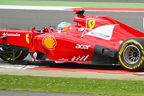 Ferrari's Fernando Alonso at Silverstone