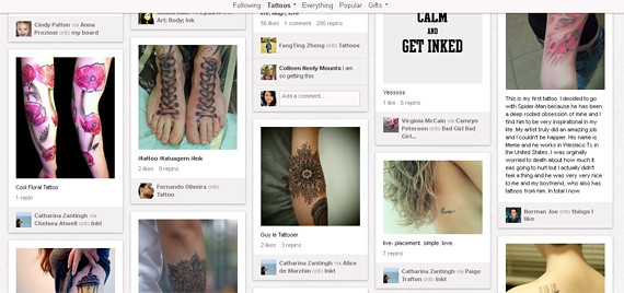 Pinterest new category for Tattoos