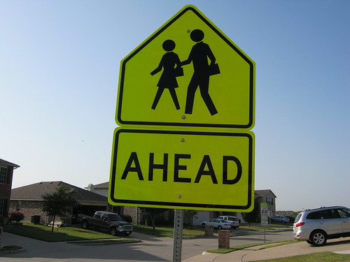 school crossing sign, From FlickrPhotos