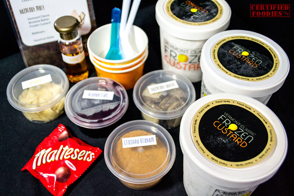Various toppings for FIC Vermont Classic Frozen Custard