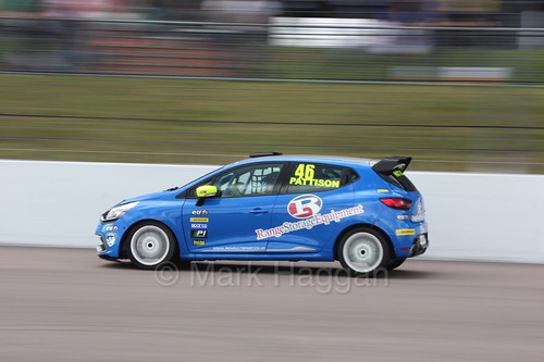 Lee Pattison at Rockingham during the Clio Cup, August 2016