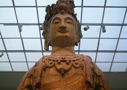 Bodhisattva, probably Avalokiteshvara (Guanyin), with detail of bust