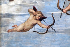 Raphael, Galatea, detail with left putti