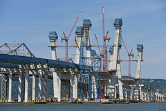 The Blue Girders Almost Reach The Main Span Towers On The Westchester Side Of The New Tappan Zee Bridge. There Is No Difference From Last Week Except That More Work Is Being Done Near The Main Span Towers. Photo Taken Saturday  August 27, 2016