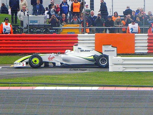 Jenson Button in his Brawn F1 car at the 2009 British Grand Prix