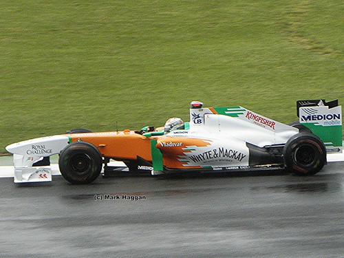 Force India at the 2011 British Grand Prix at Silverstone