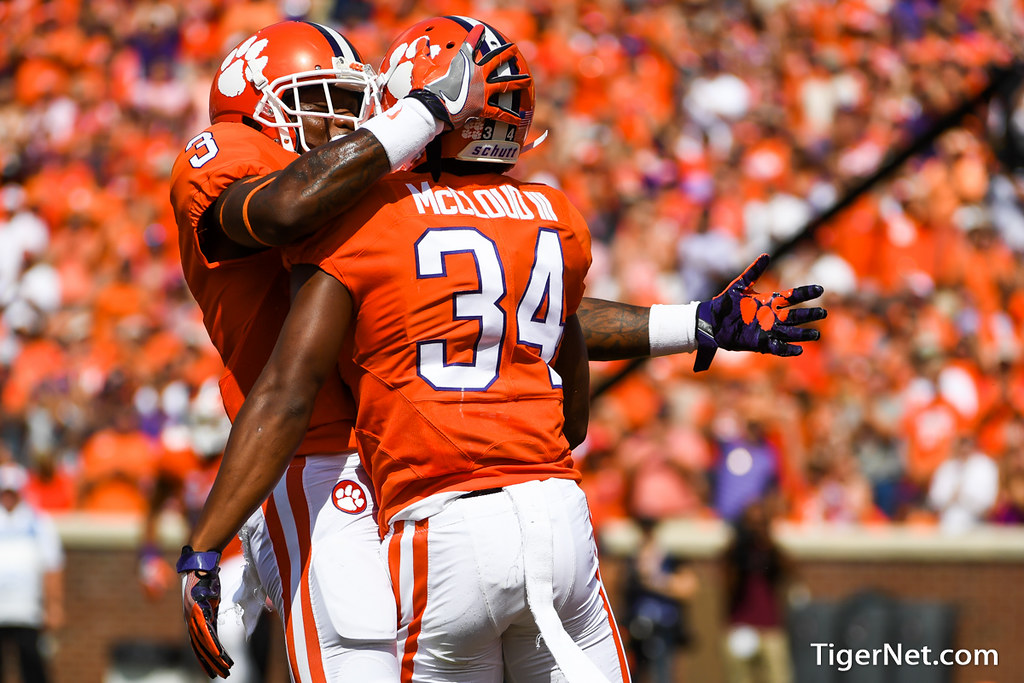 Clemson Football Photo of Artavis Scott and Ray-Ray McCloud and SC State