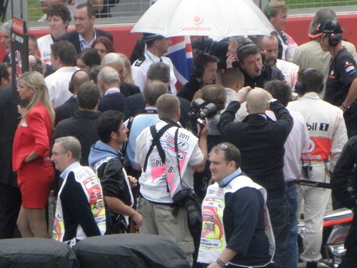 Lewis Hamilton prepares to get into his car at the 2011 British Grand Prix at Silverstone