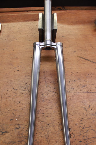Cinelli Pista fork crown machined and reshaped