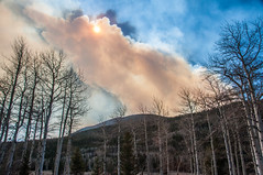 Smoke from the Fern Lake fire