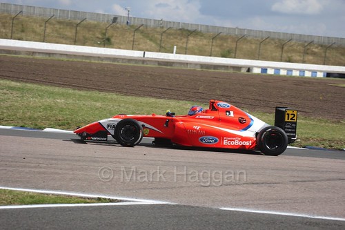 Ayrton Simmons in British F4 at Rockingham, August 2016