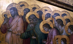 Giotto, The Entombment of Mary, detail with Christ holding Mary's soul