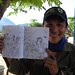 Notree copain cyclo Leo (Taiwan) et son dessin de notre rencontre