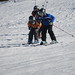 Grupo de esquiadores aprendices en Formigal
