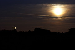 The Moon and the Beckford's Tower