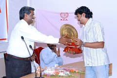 Recieving trophy for the 2nd best cricket club in trivandrum