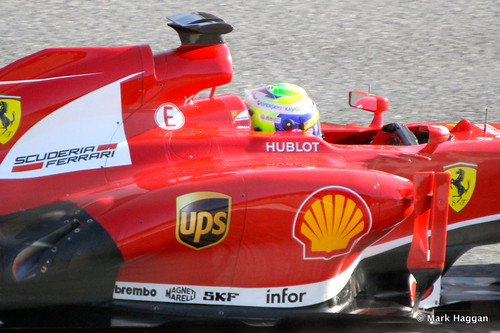 Felipe Massa in his Ferrari at Formula One Winter Testing, March 2013