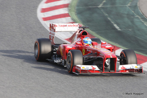 Fernando Alonso in is Ferrari at Formula One Winter Testing, 3rd March 2013