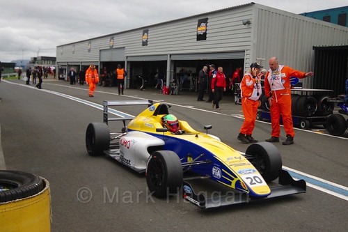 Alexandra Mohnhaupt in British Formula Four during the BTCC Knockhill Weekend 2016
