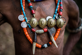 traditional skull necklace Weared by last head hunters, warrior tribe konyak, nagaland
