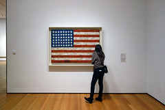 Jasper Johns, Flag with Viewer